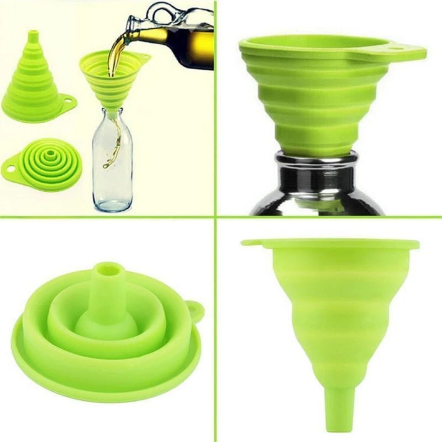 Baking Powder Kitchen - 1 Funil Dobrável de Silicone de