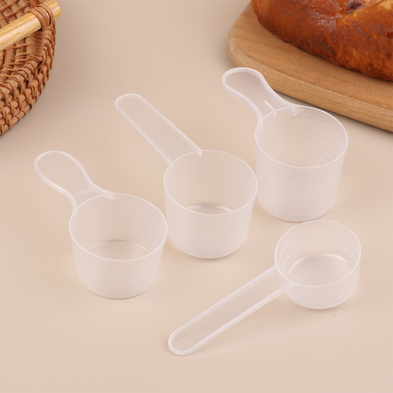 Baking Powder Kitchen - Colher plástica transparente do leite em