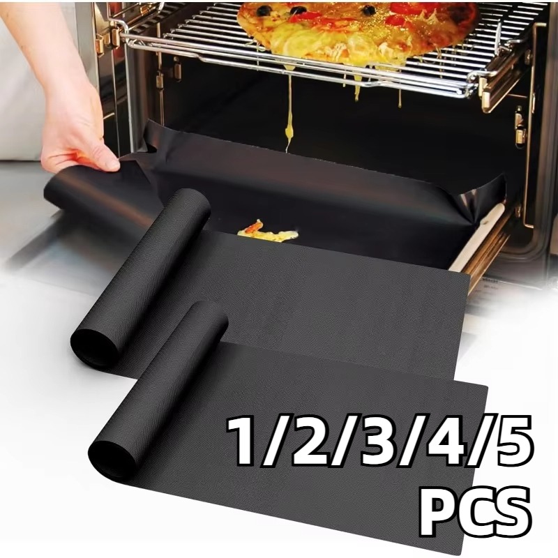 Kitchen Baking Mat - 1/2/3/4/5 pçs preto churrasqueira esteira forno