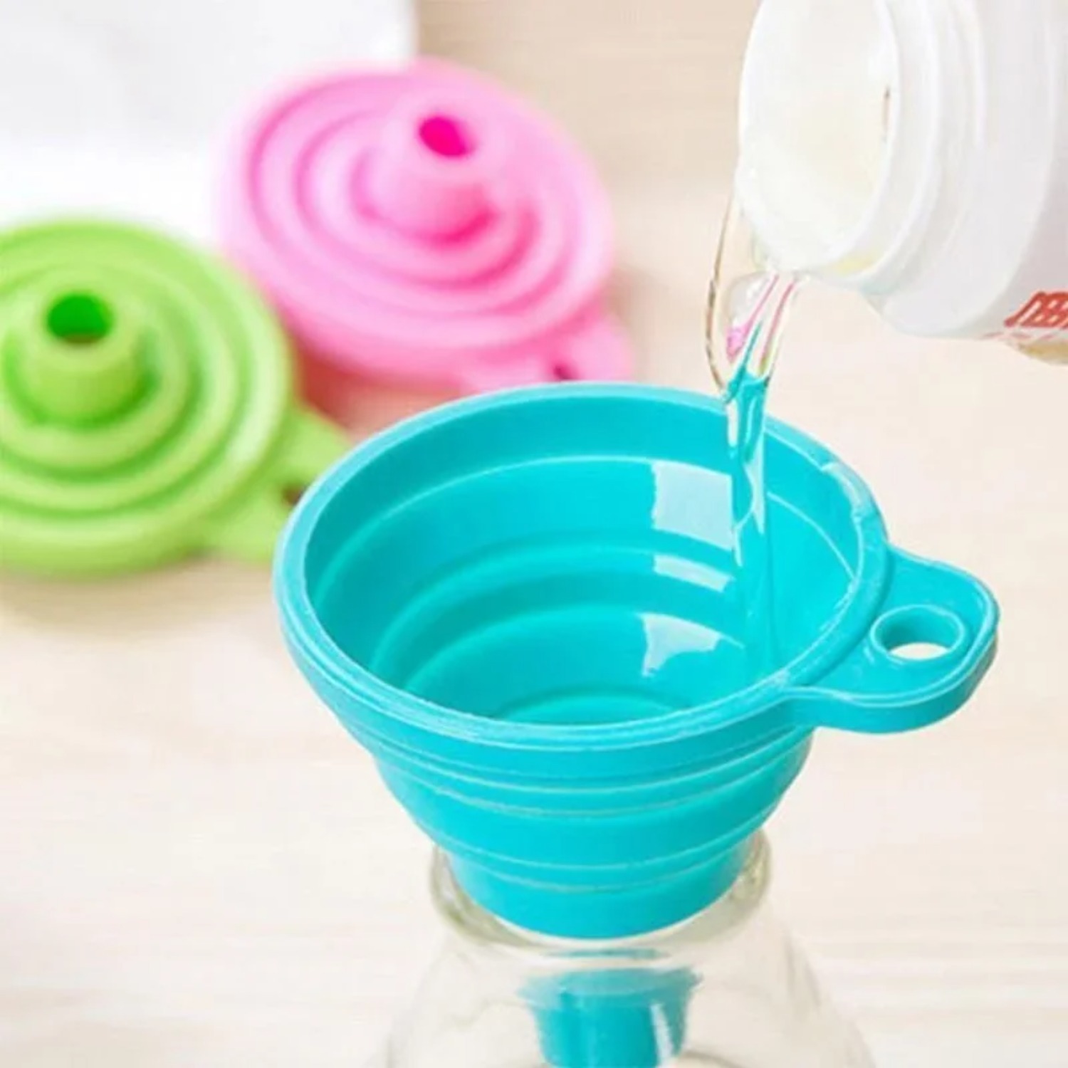 1 Funil Dobrável de Silicone d - Baking Powder Kitchen avaliação e preço