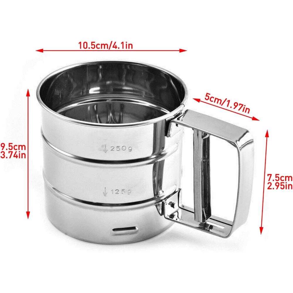 Peneira de farinha, copo de pe - Baking Powder Kitchen avaliação e preço