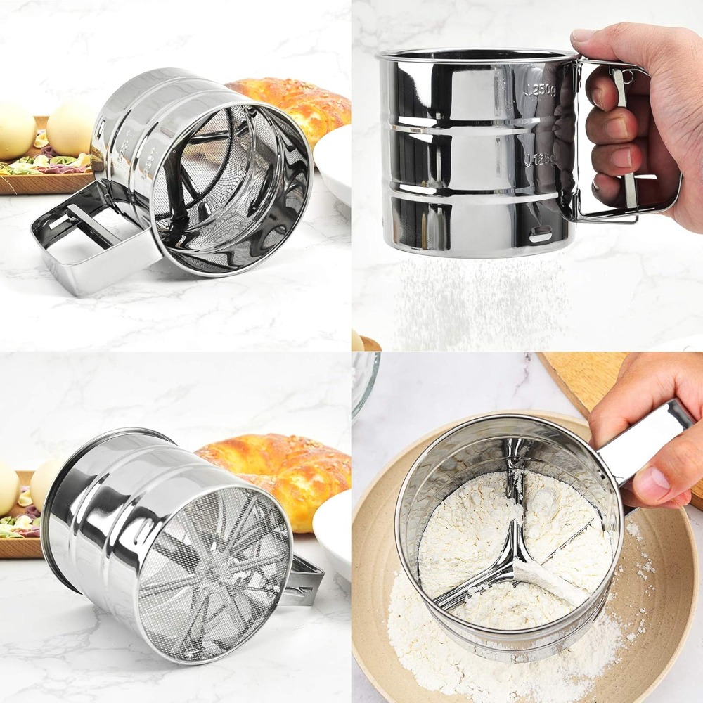 Peneira de farinha, copo de pe - Baking Powder Kitchen avaliação e preço