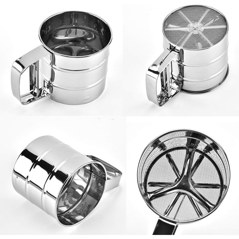 Peneira de farinha, copo de pe - Baking Powder Kitchen avaliação e preço