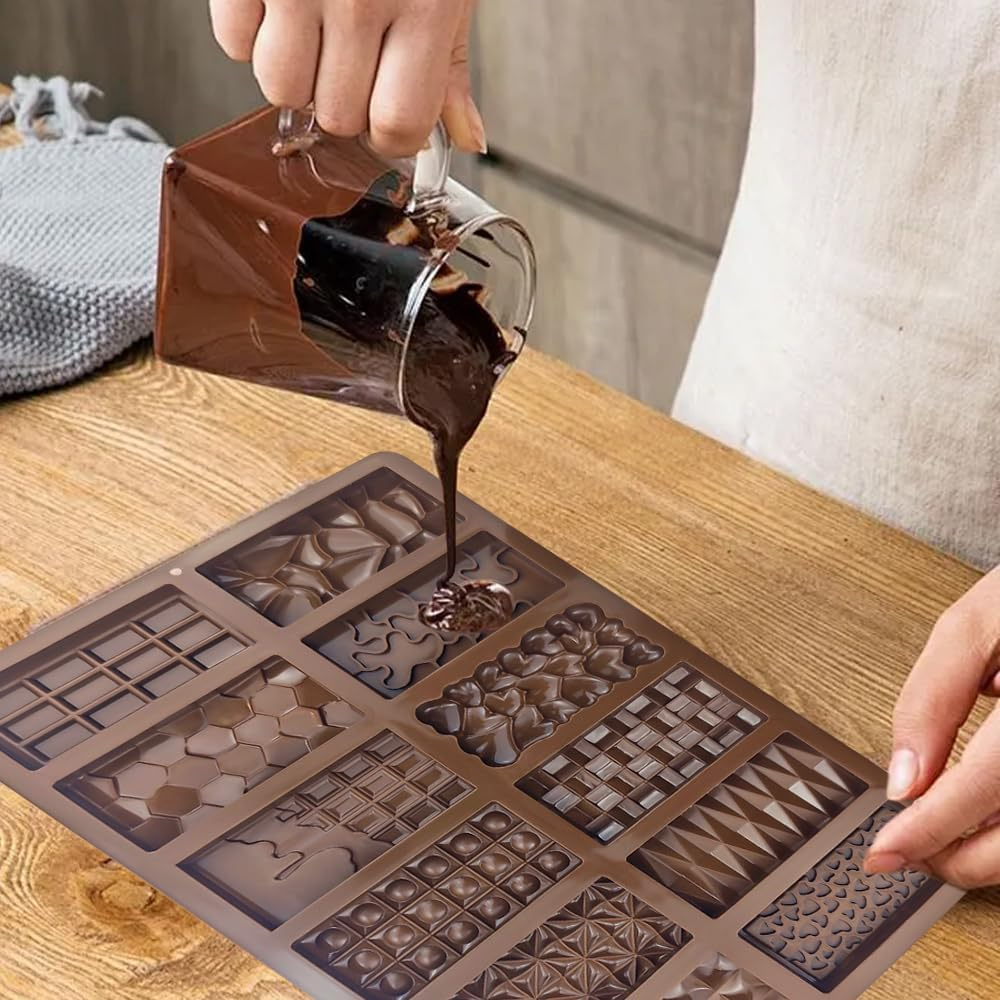 12 em 1 moldes de chocolate du - Kitchen Baking Molds avaliação e preço